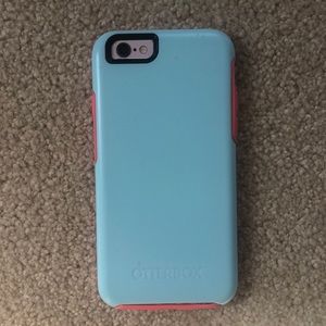 Blue and pink Otterbox iPhone case